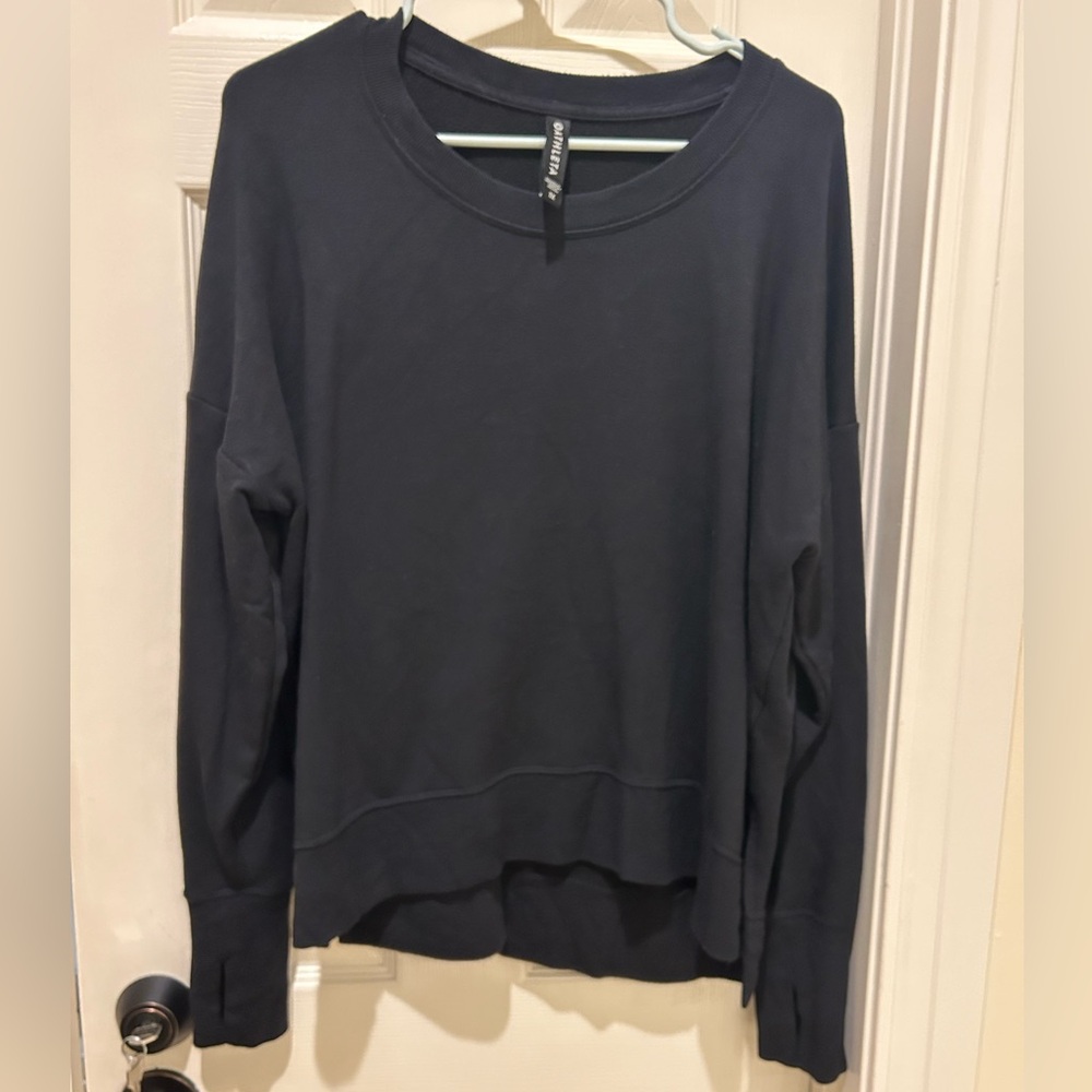 Athleta Black Crewneck Sweatshirt 1X